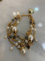 Bracciale con Charms Perle e cuoricini