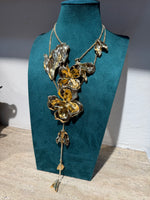 Collana Fiori pendenti Dorata