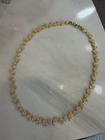 Collana Girocollo "Foglioline di Luce" con Pavé di Zirconi
