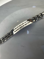 Bracciale catena con targhetta personalizzabile