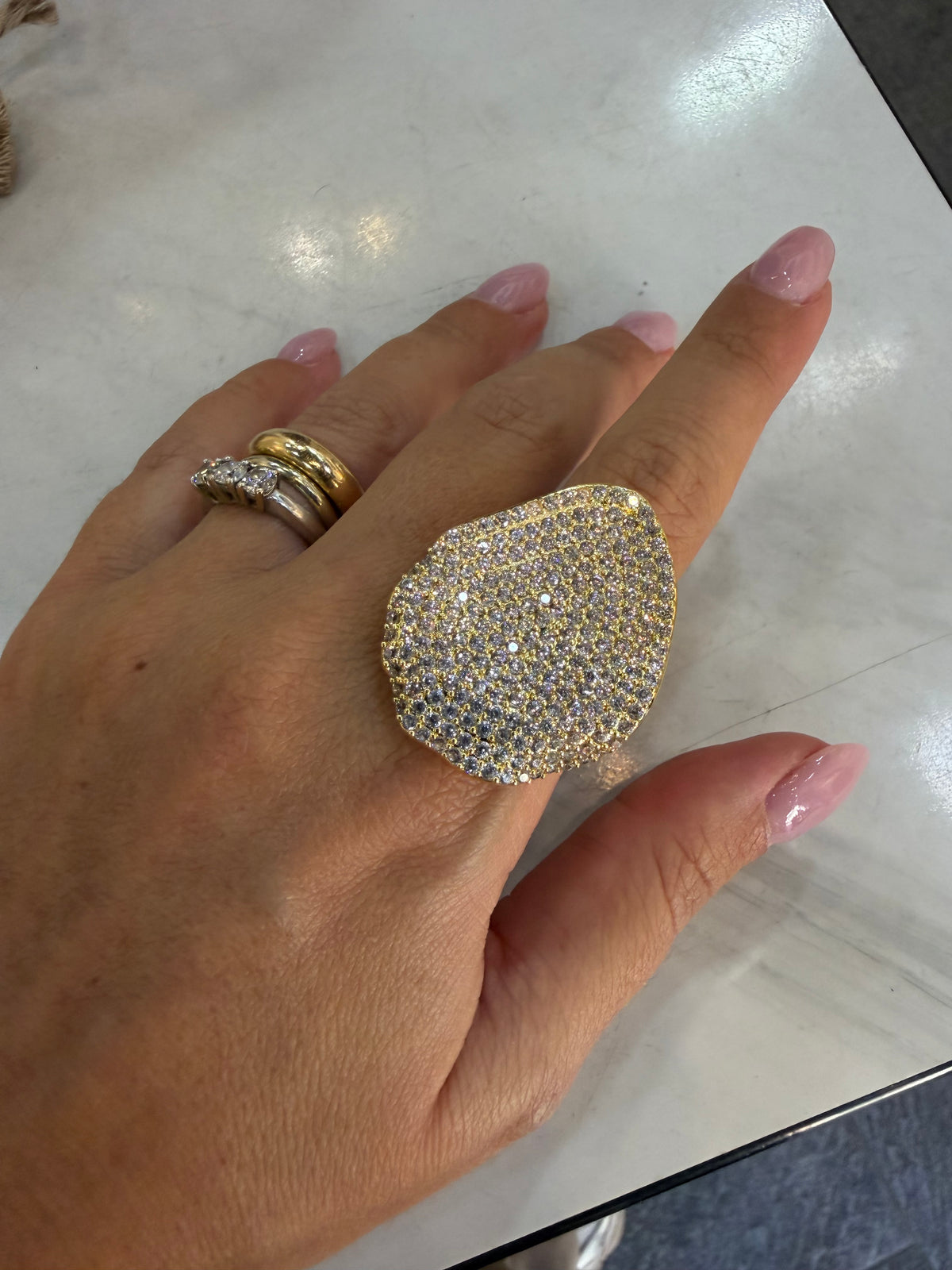 Anello Maxi Pavé "Luce Suprema"