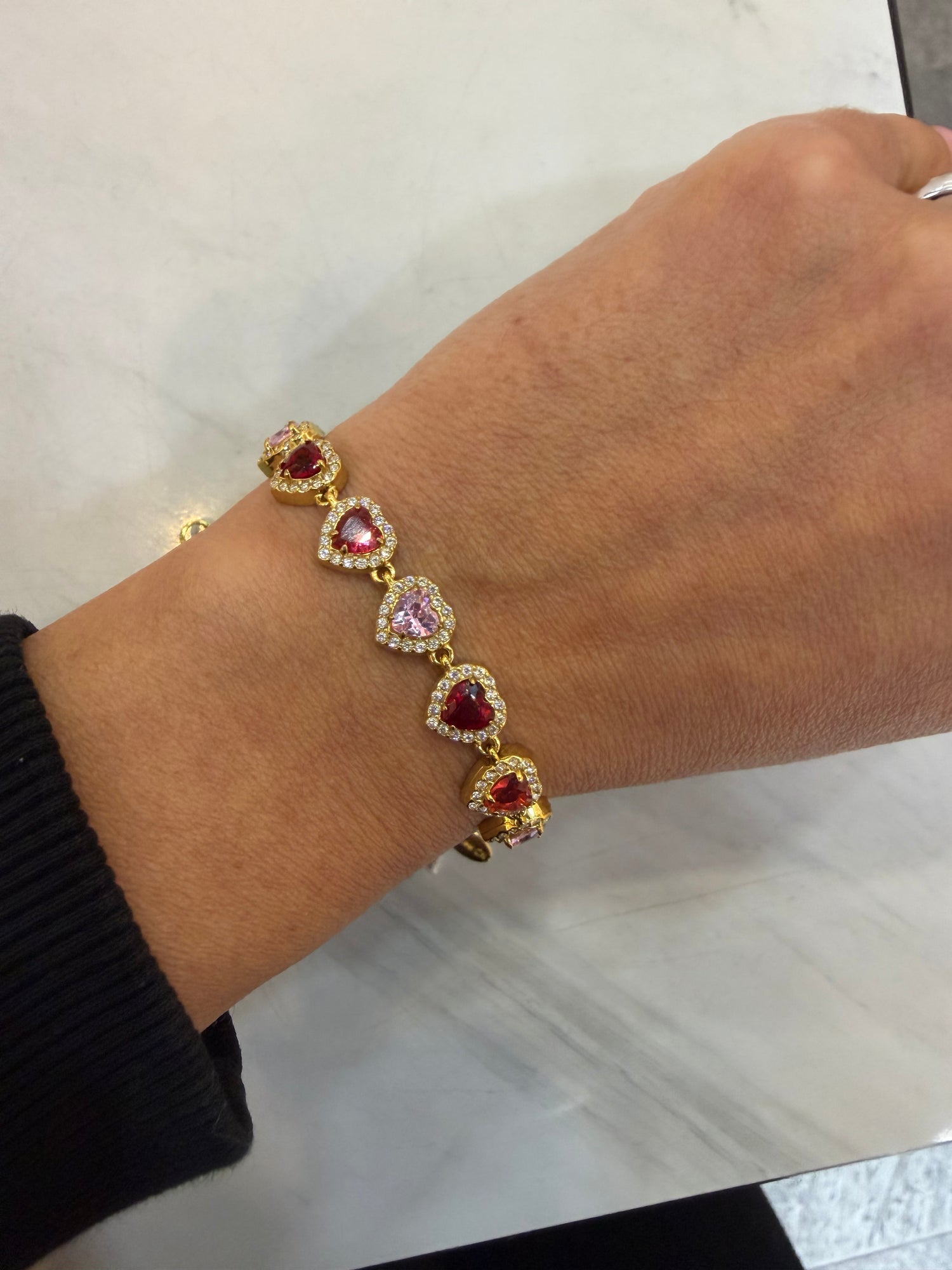 Bracciale Cuori Angelic Rosso e Rosa