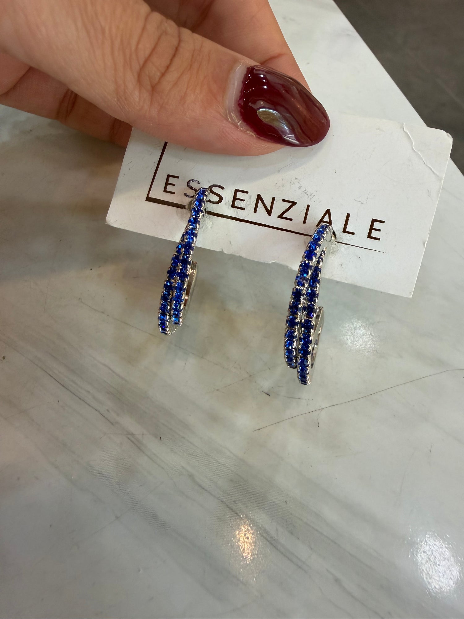 Doppio Cerchio Strass incrociato