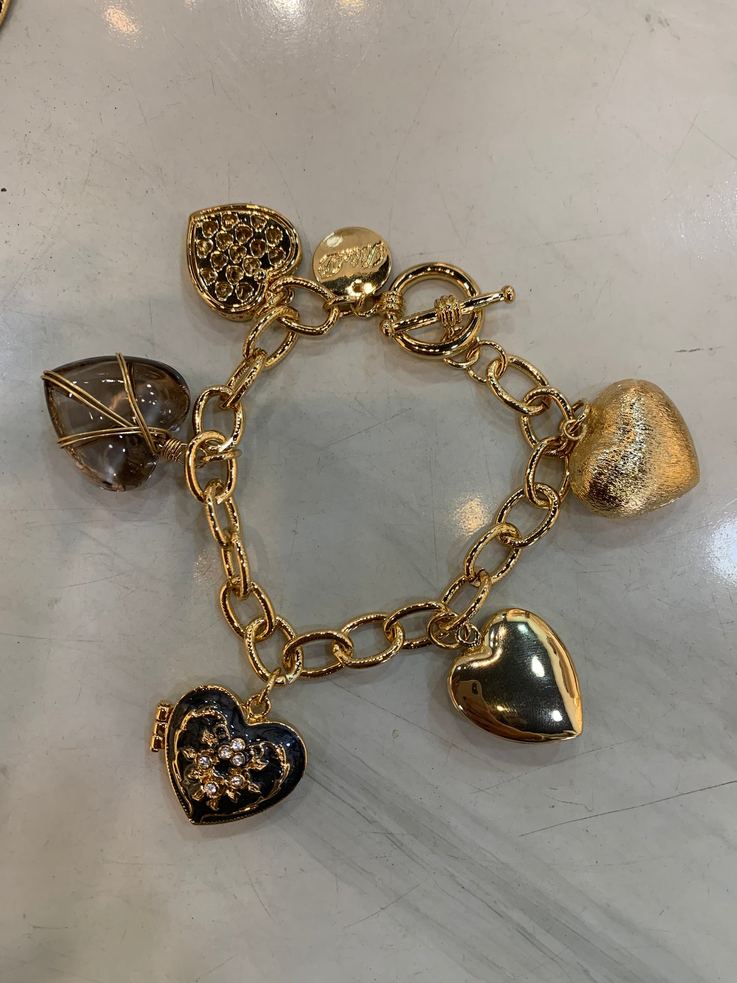 Bracciale con Charms Maxi Cuori