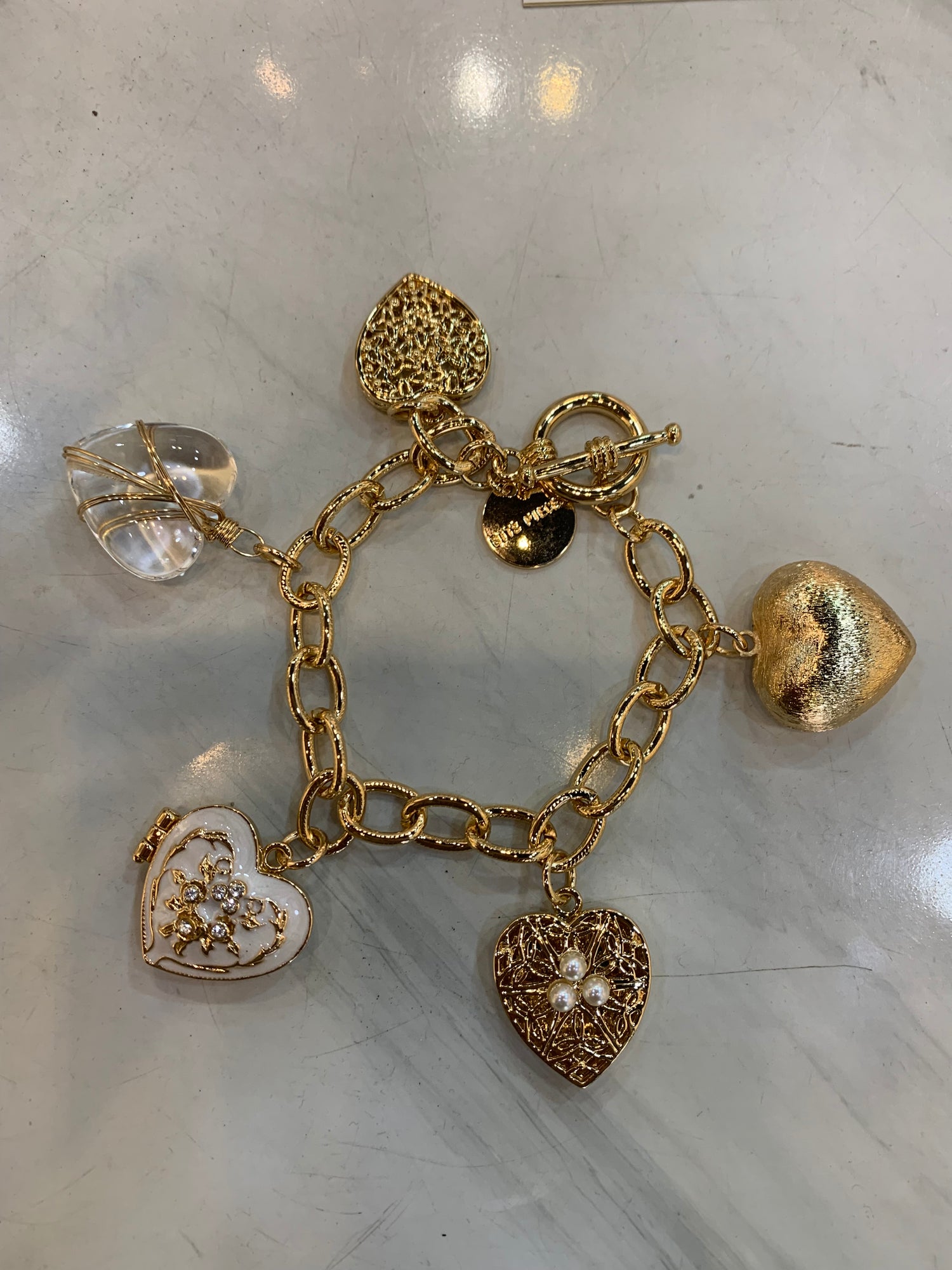 Bracciale con Charms Maxi Cuori