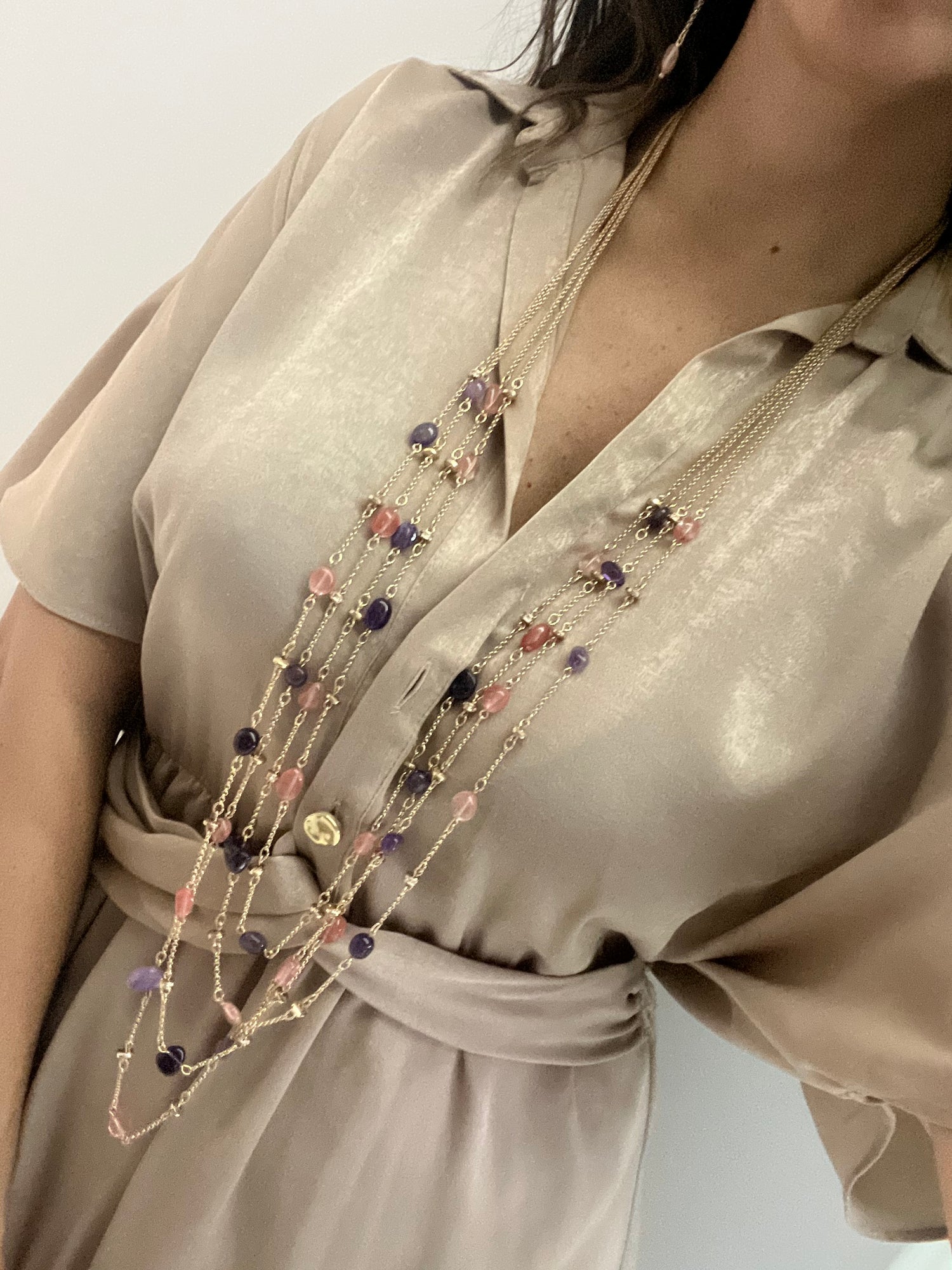 Collana pietre colorate