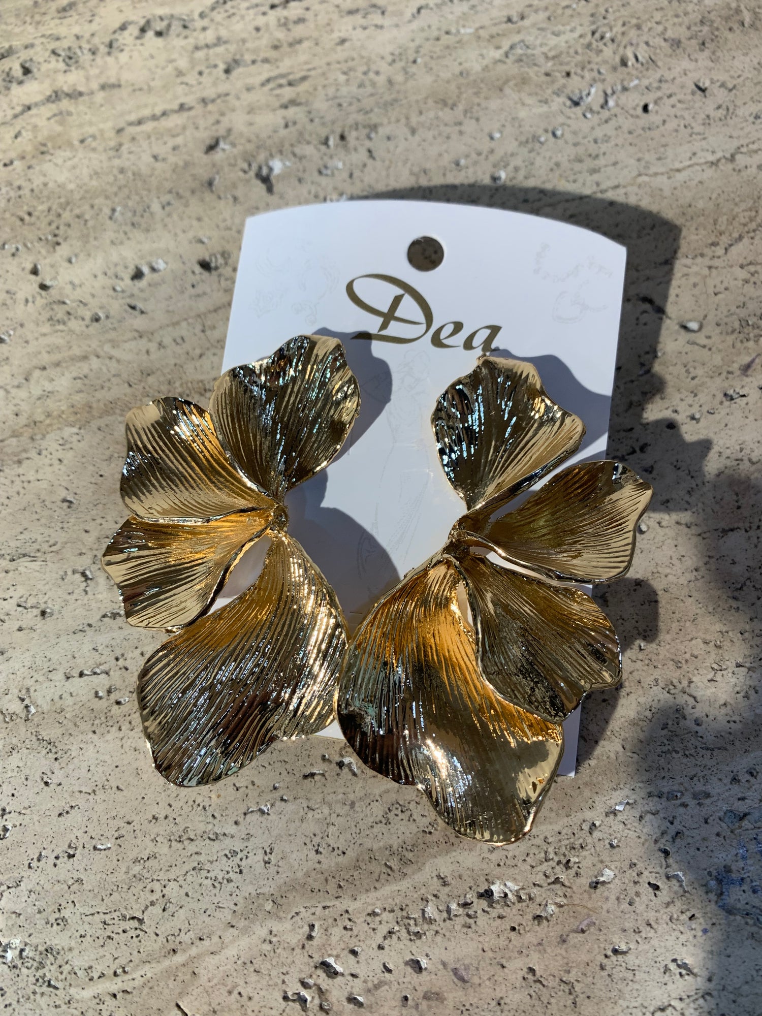 Orecchini Foglie Metal