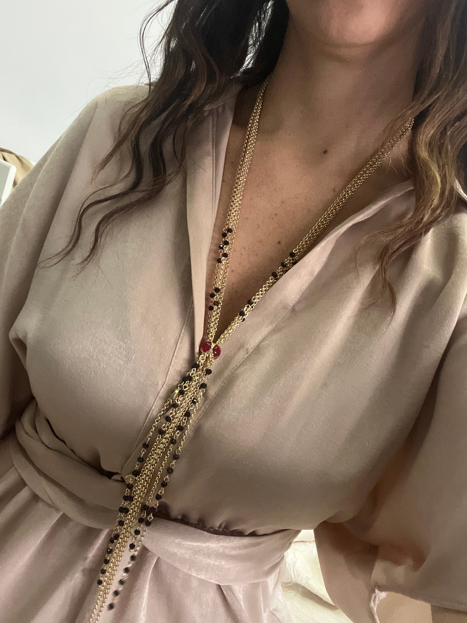 Collana pietre Nere e Rosse