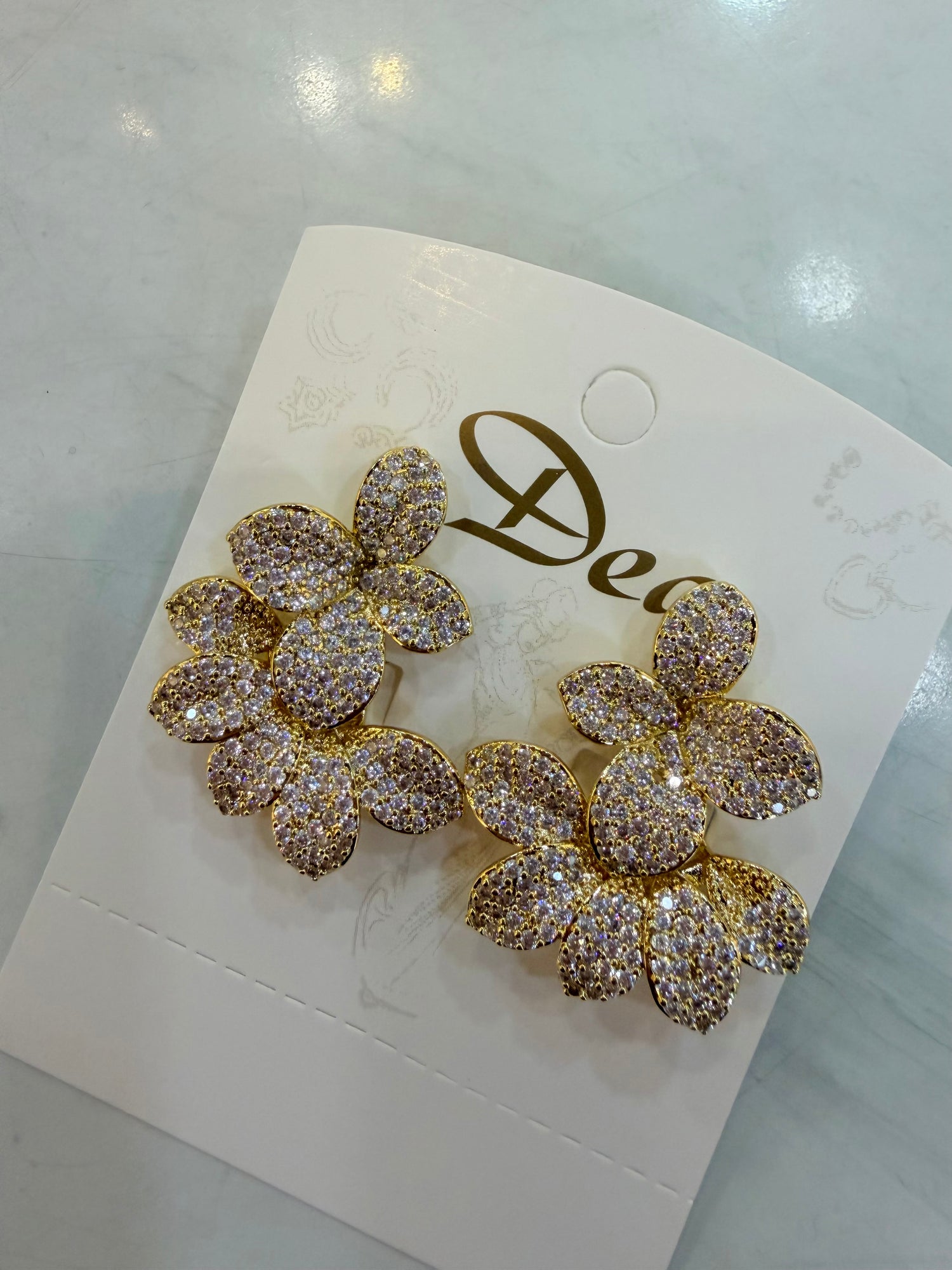 Orecchini Flower effetto piercing