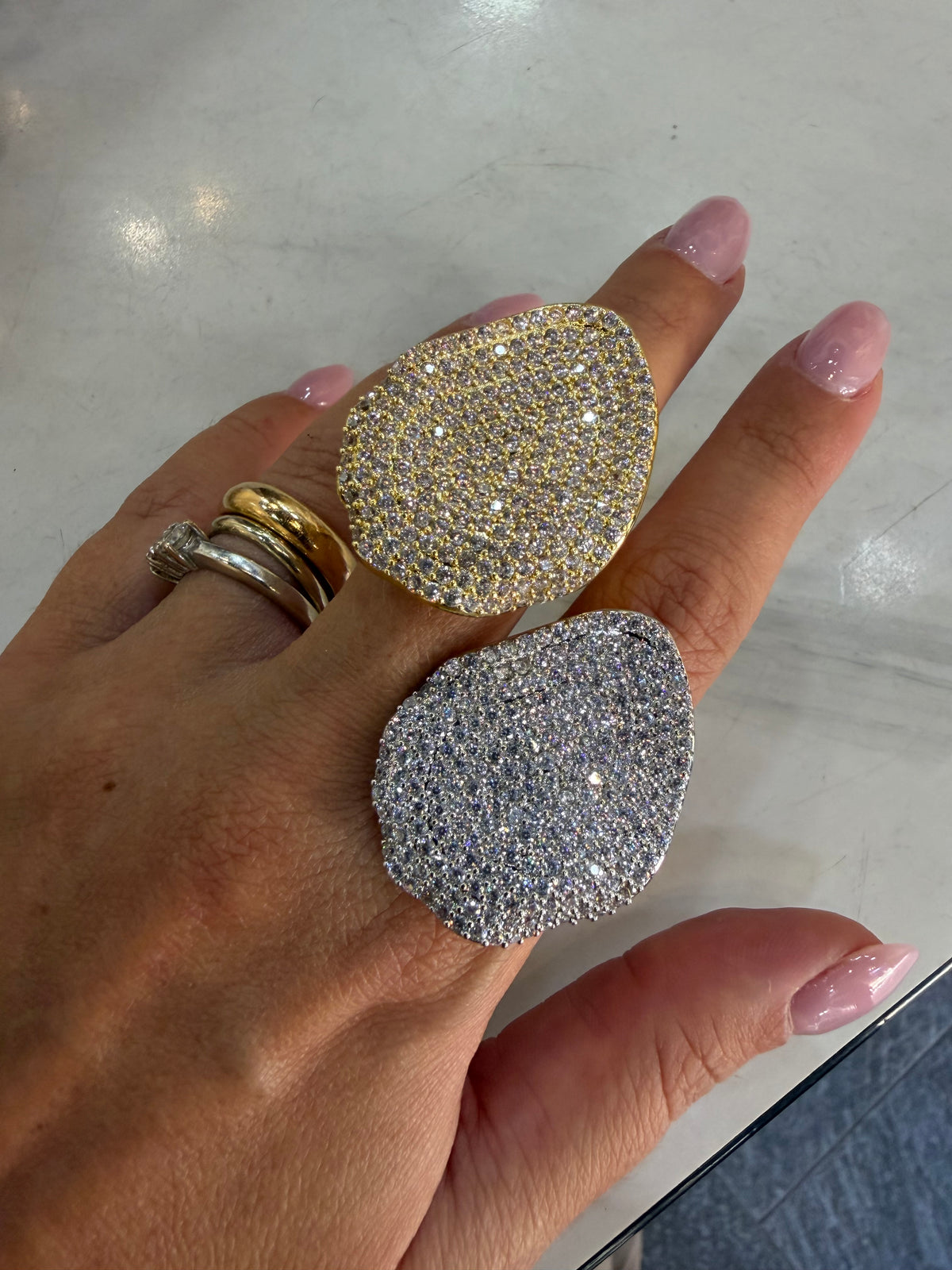 Anello Maxi Pavé "Luce Suprema"
