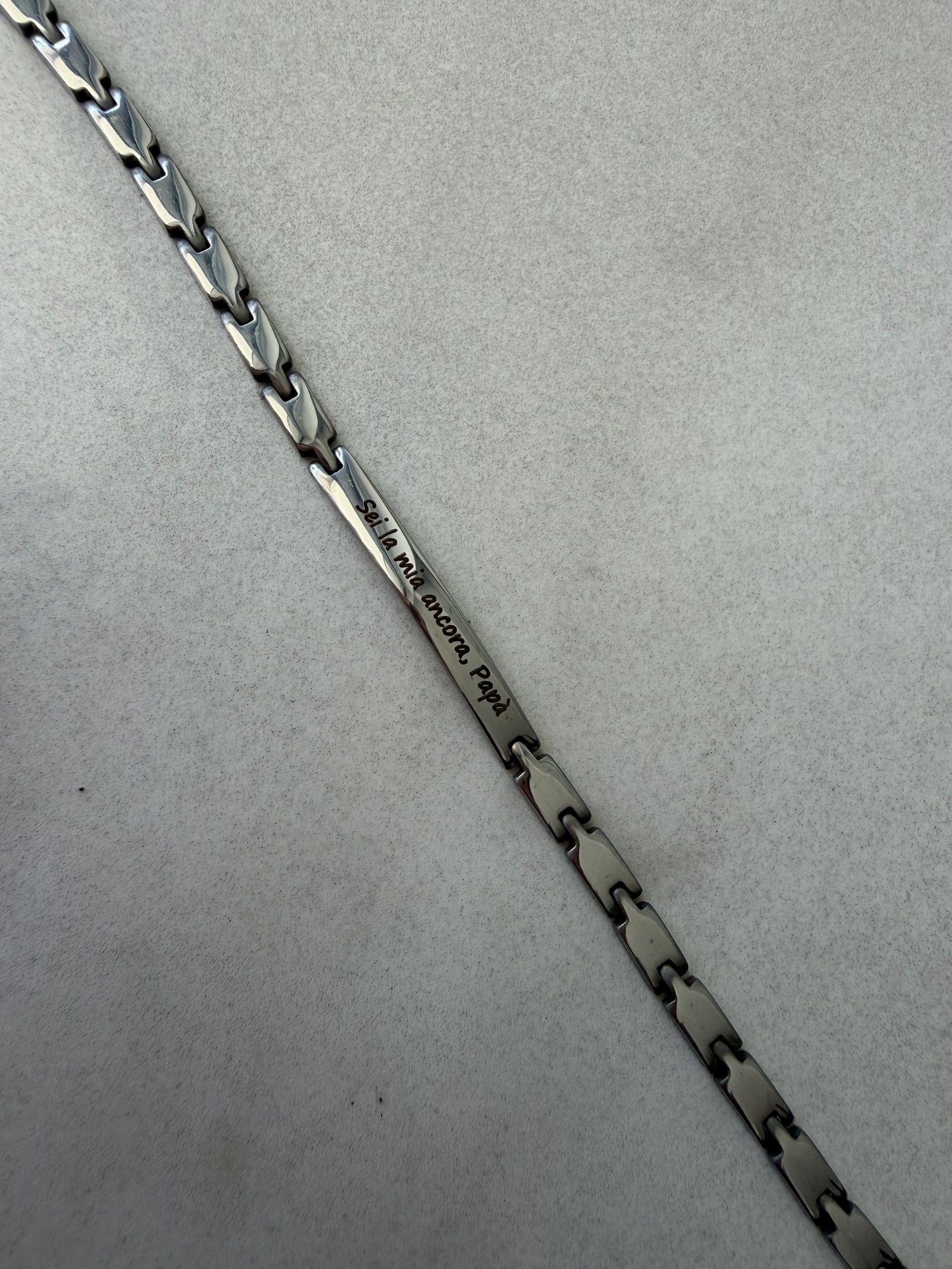 Bracciale Dad con targhetta personalizzabile