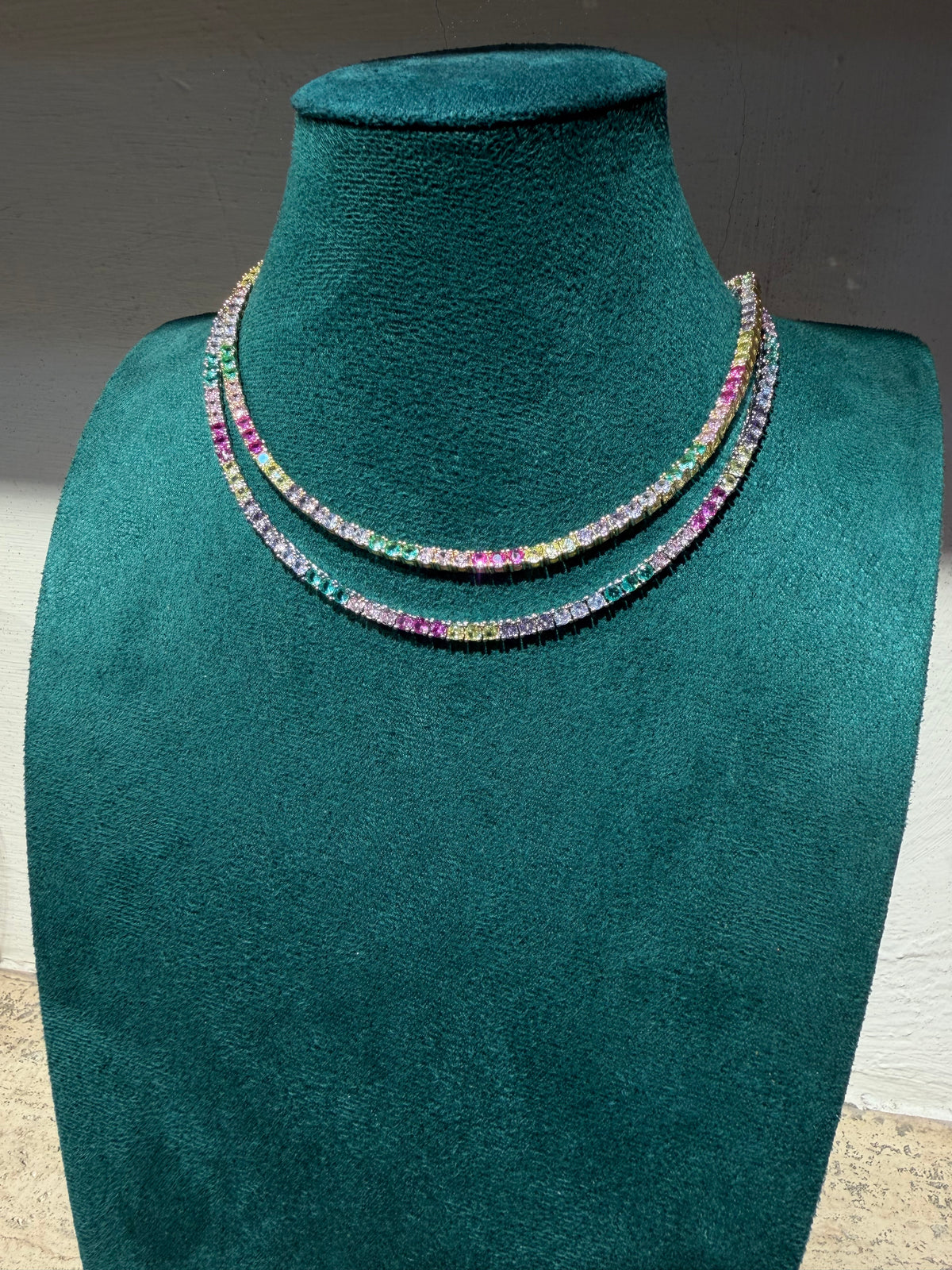 Collana Tennis Rainbow