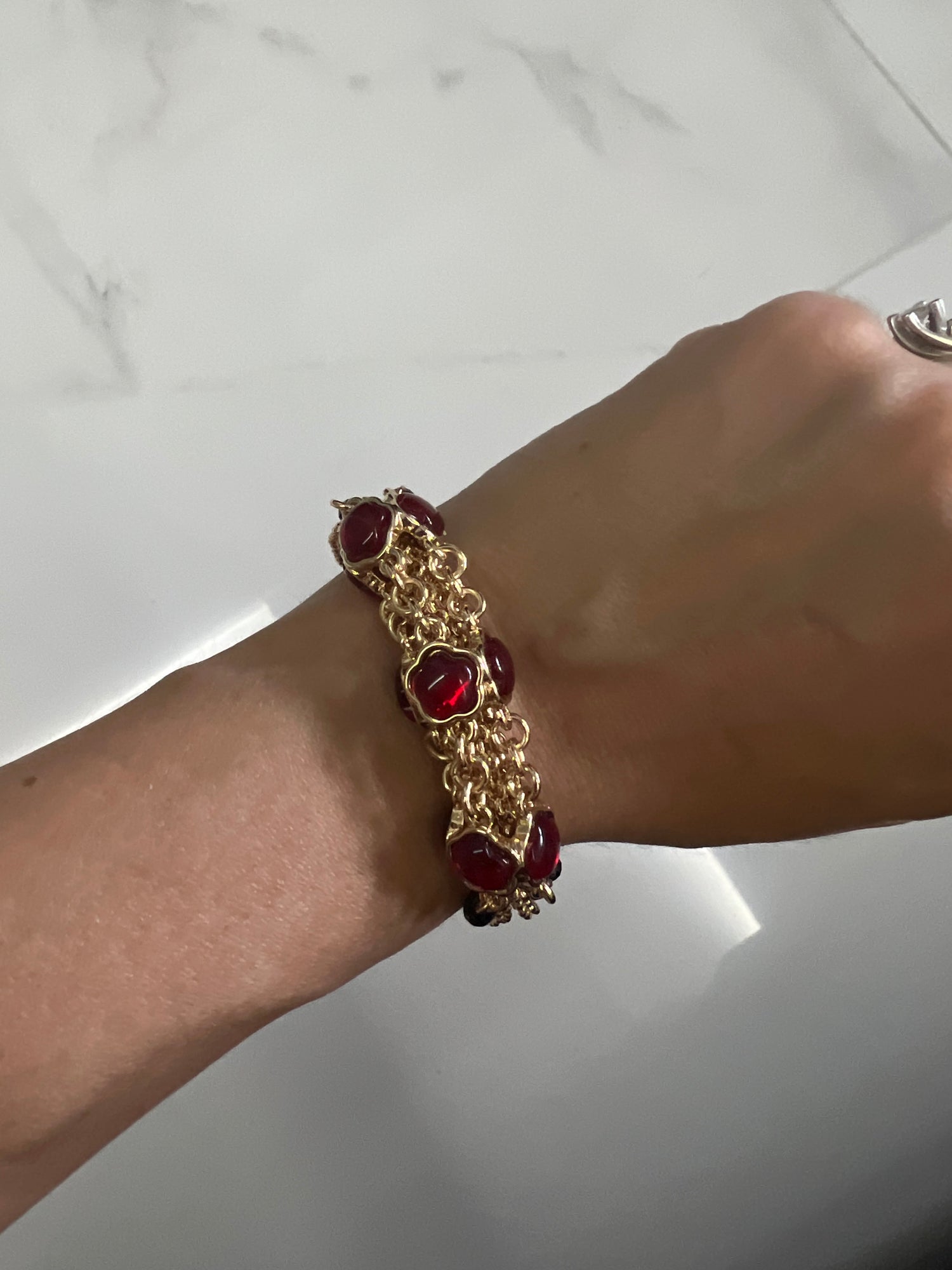 Bracciale Pietre Nere e Rosse