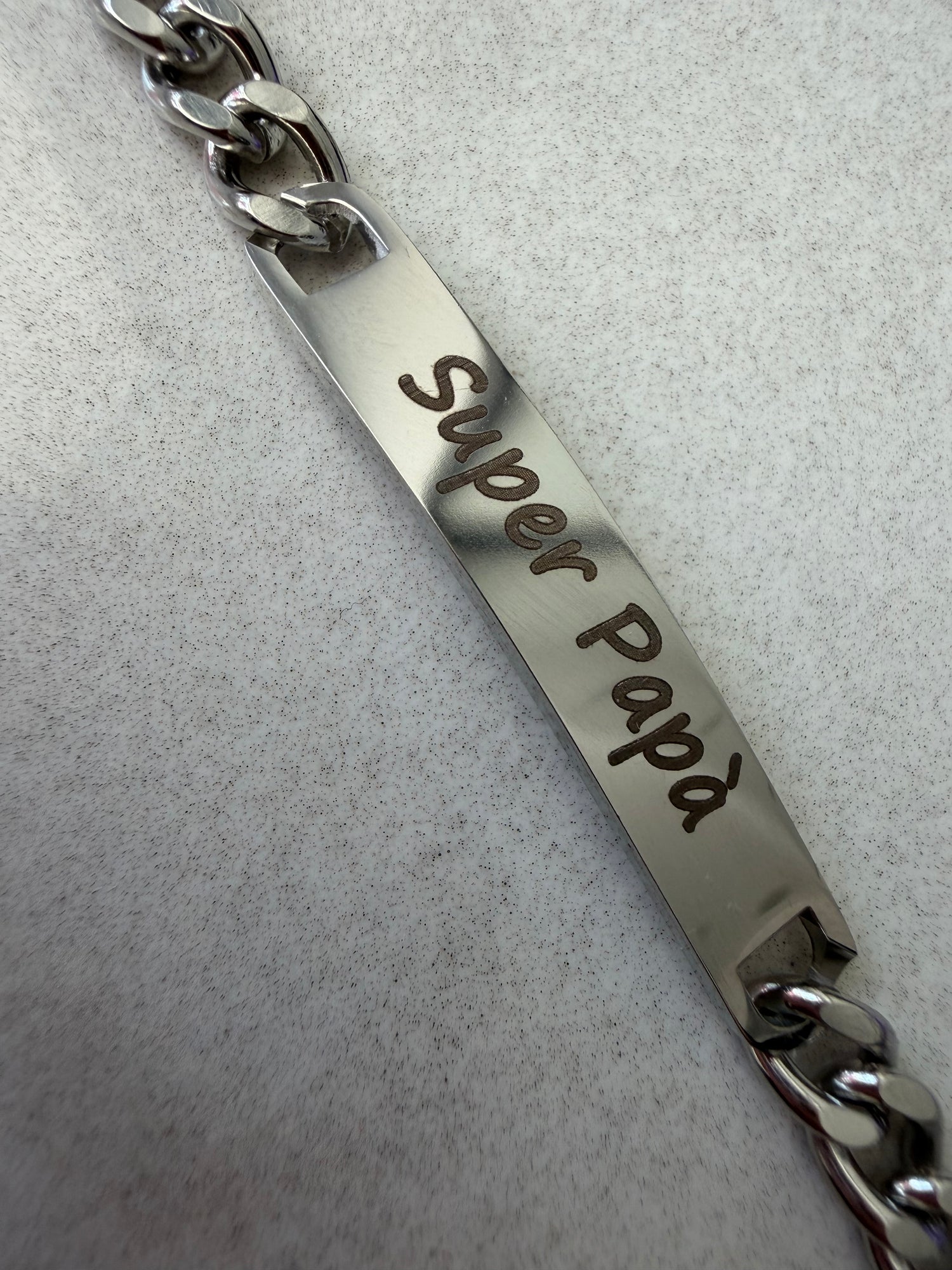 Bracciale Slim catena con targhetta personalizzabile