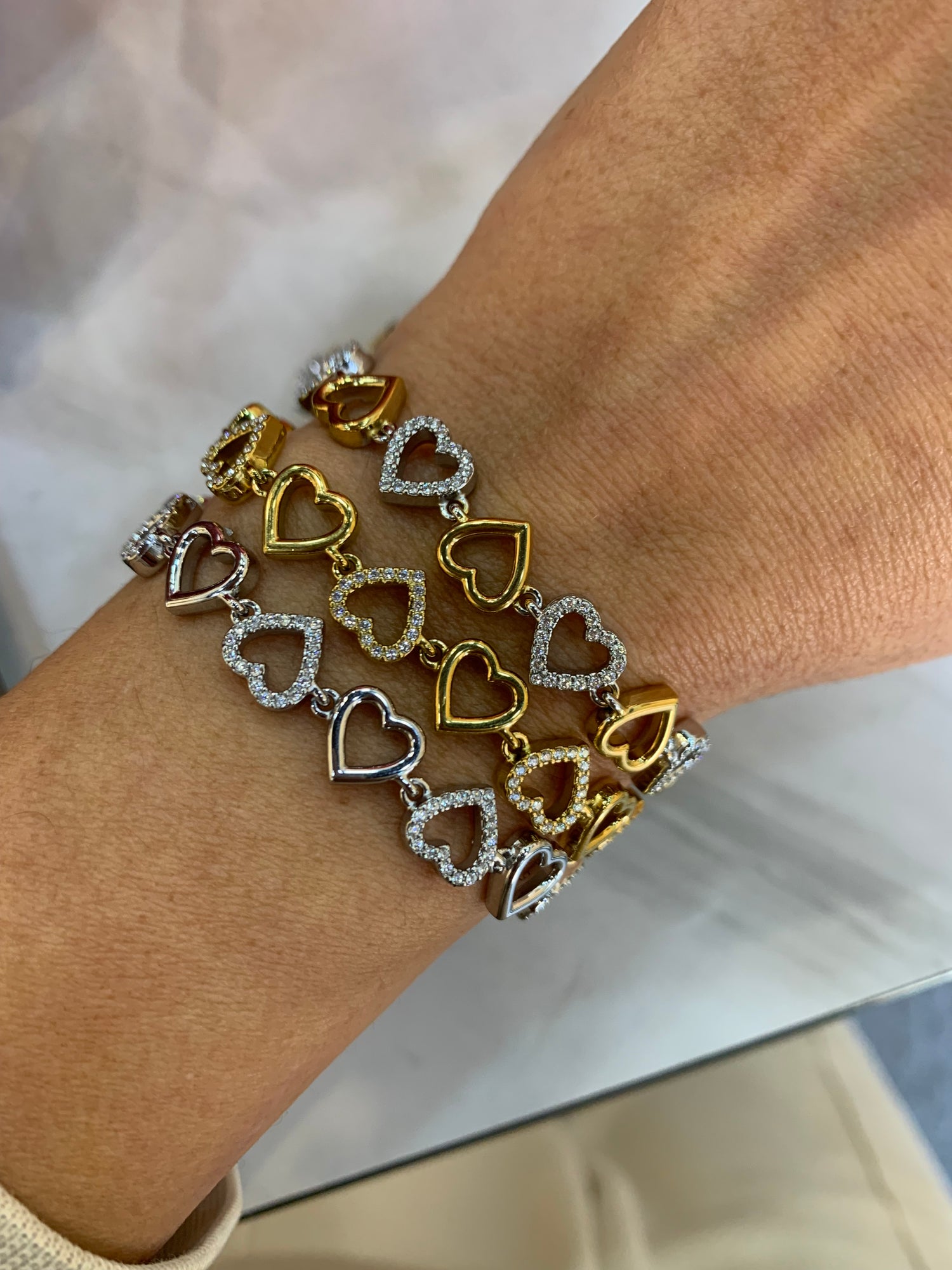Bracciale Cuori traforati