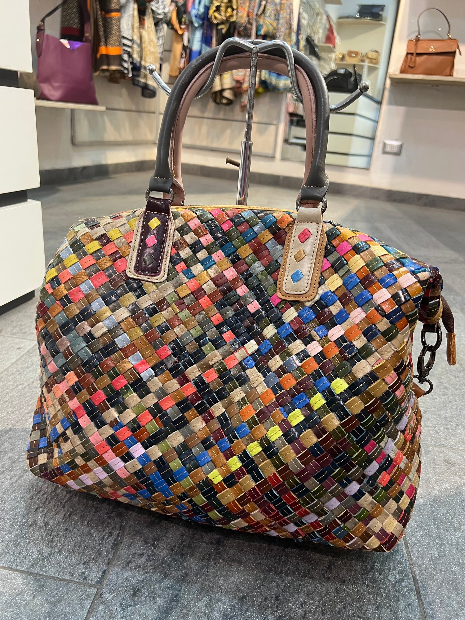 Borsa vera pelle Intrecciata Bauletto