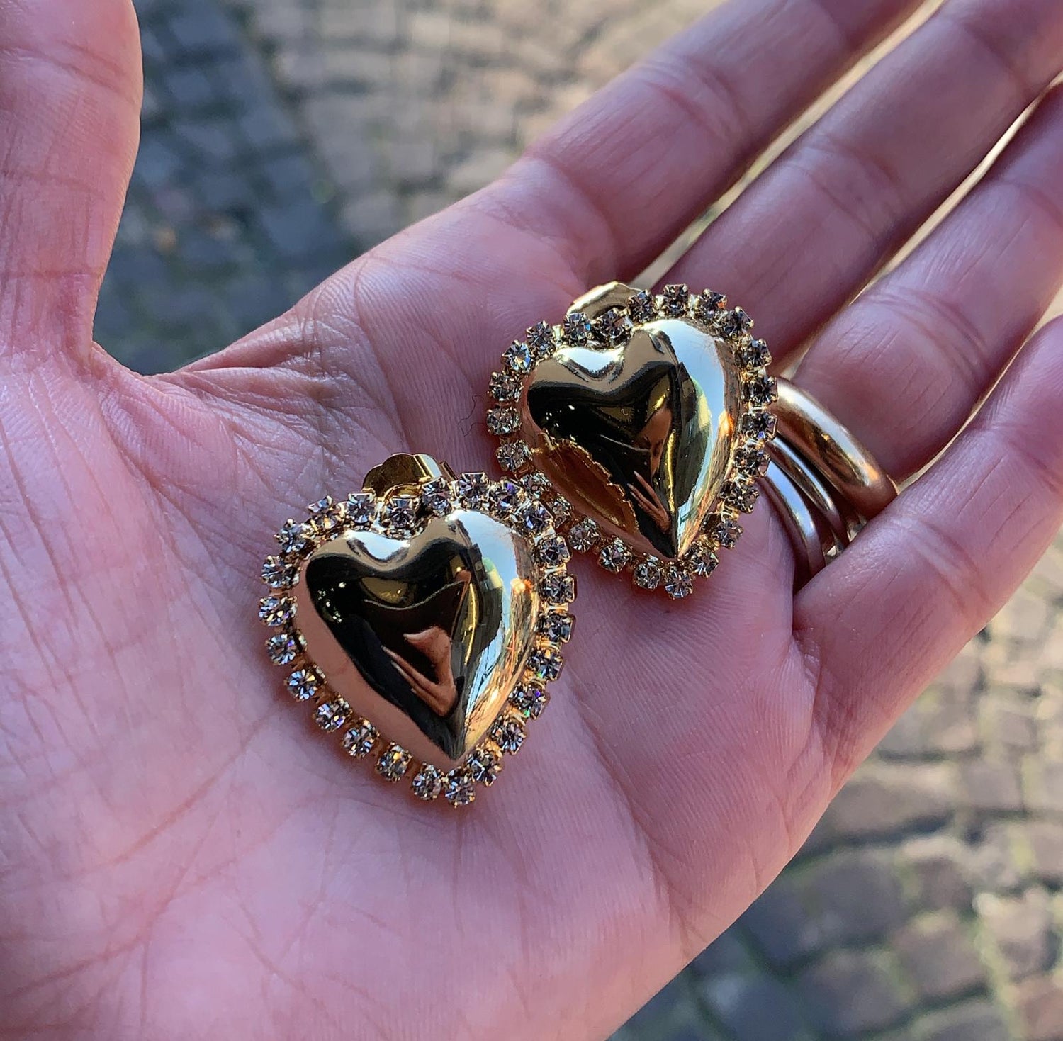 Love Me Earrings Strass Small Version