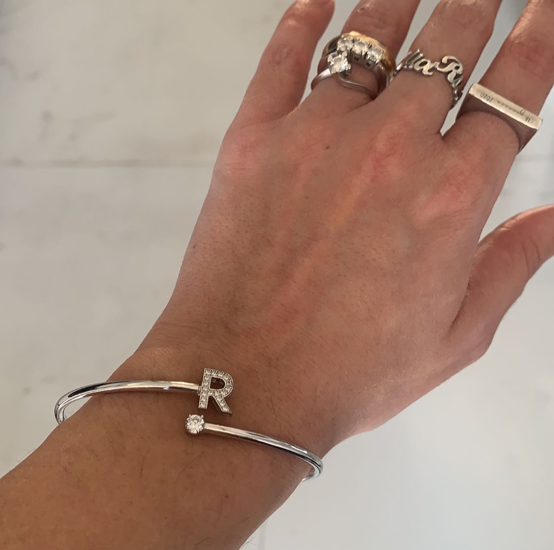 Bracciale con Lettera Zirconata