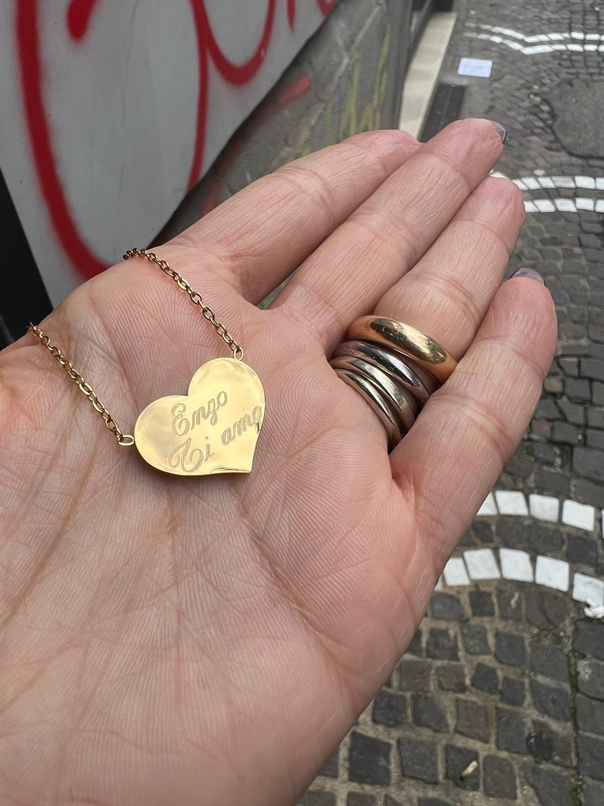 Collana Heart con Incisione