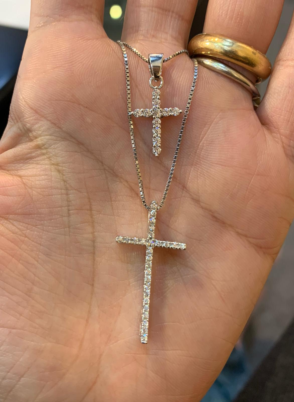 Cross Selection Double Necklace