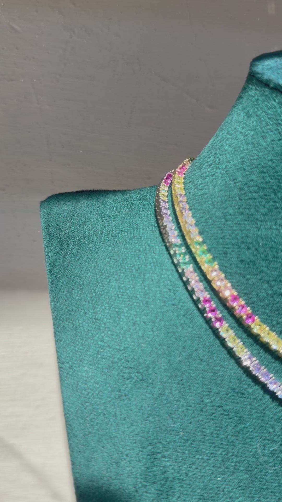 Collana Tennis Rainbow