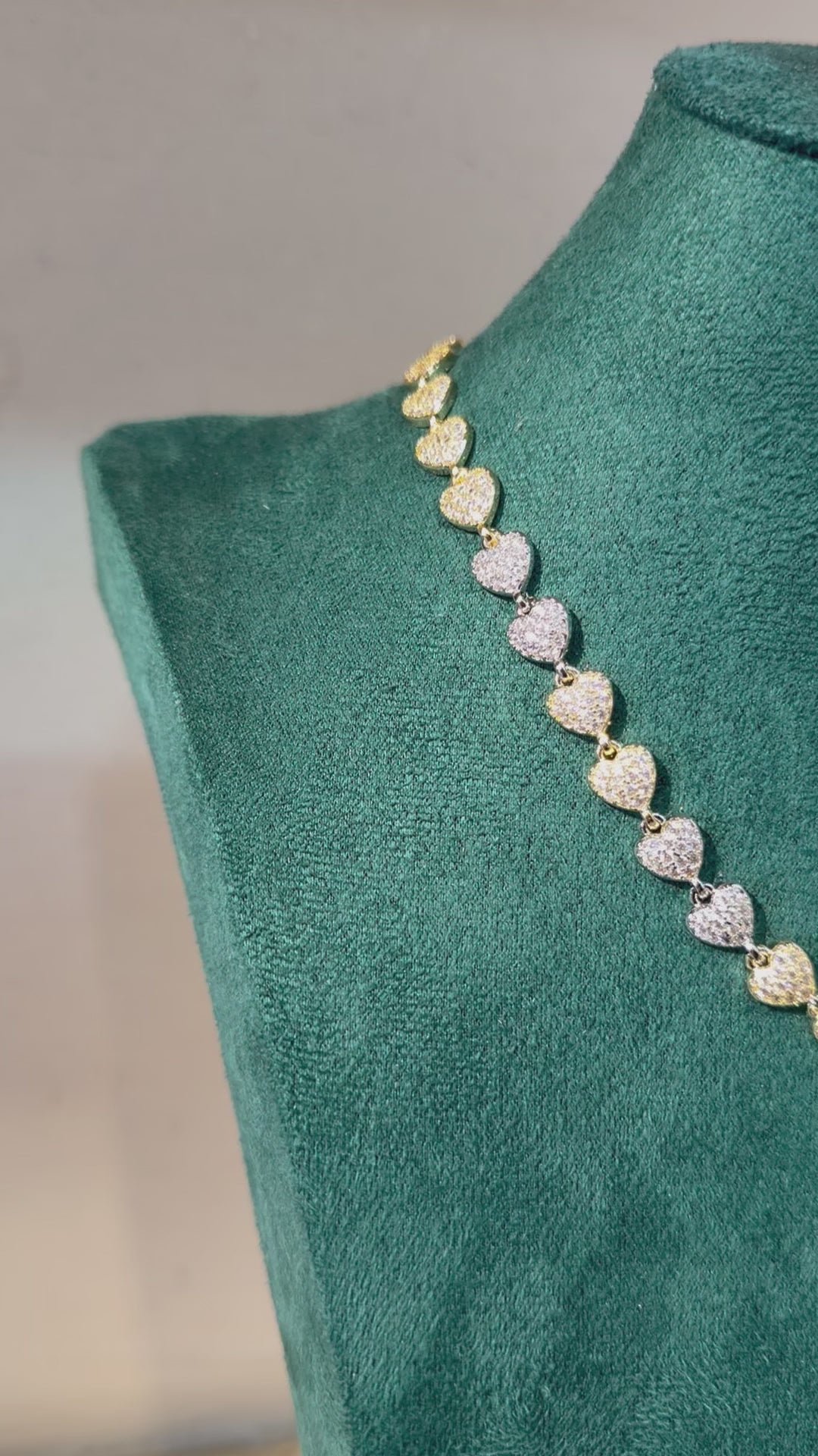 Collana Cuori Silver and Gold