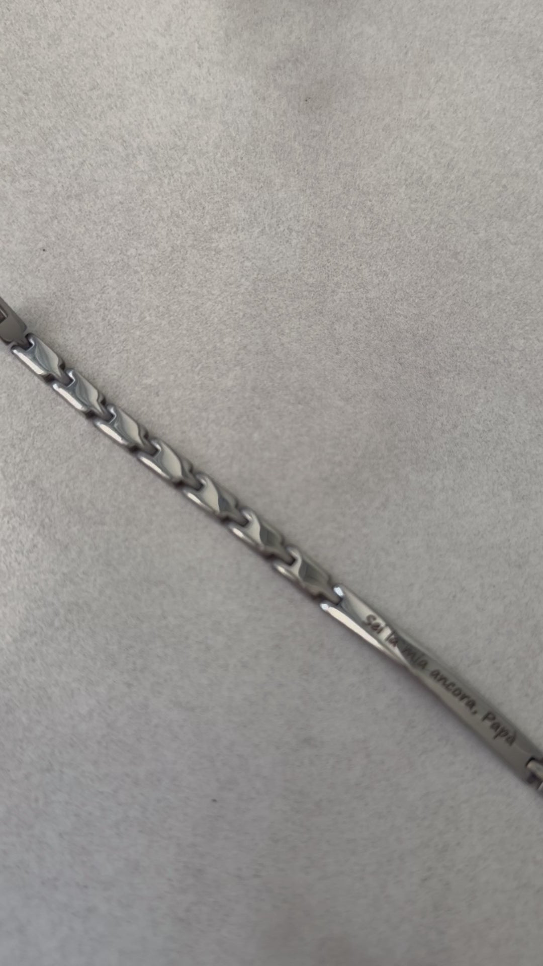 Bracciale Dad con targhetta personalizzabile