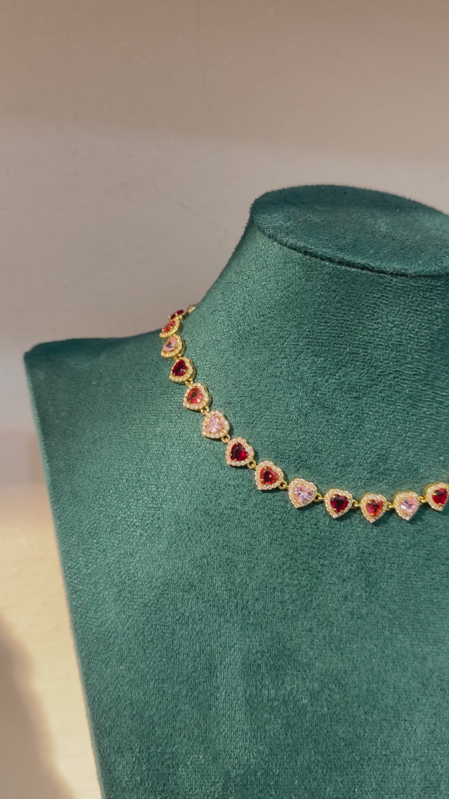 Collana Cuori Angelic Rossa e Rosa